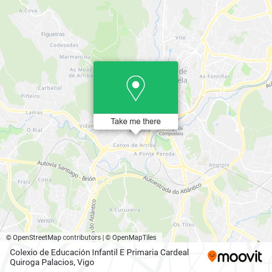 mapa Colexio de Educación Infantil E Primaria Cardeal Quiroga Palacios