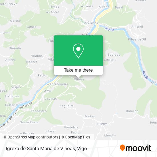 Igrexa de Santa María de Viñoás map