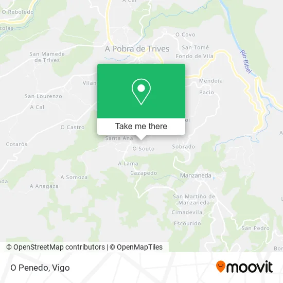 O Penedo map