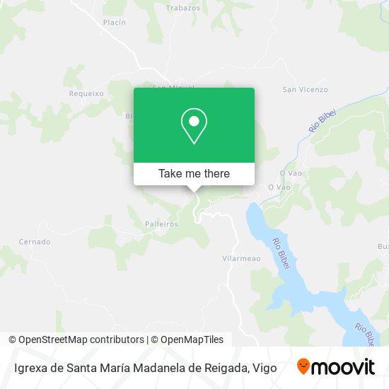 Igrexa de Santa María Madanela de Reigada map