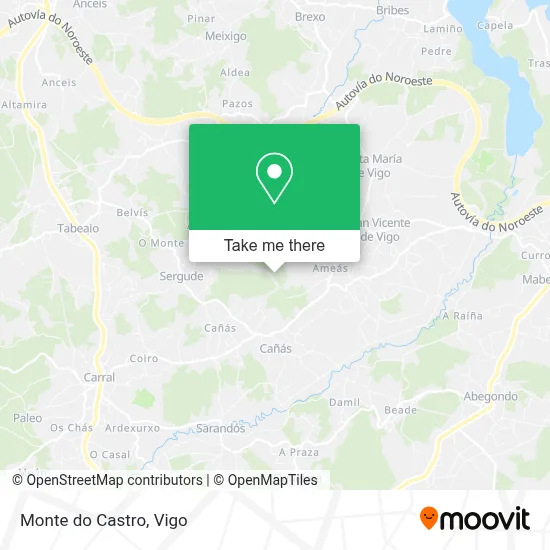 Monte do Castro map