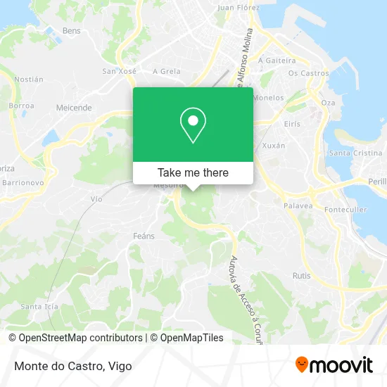 Monte do Castro map