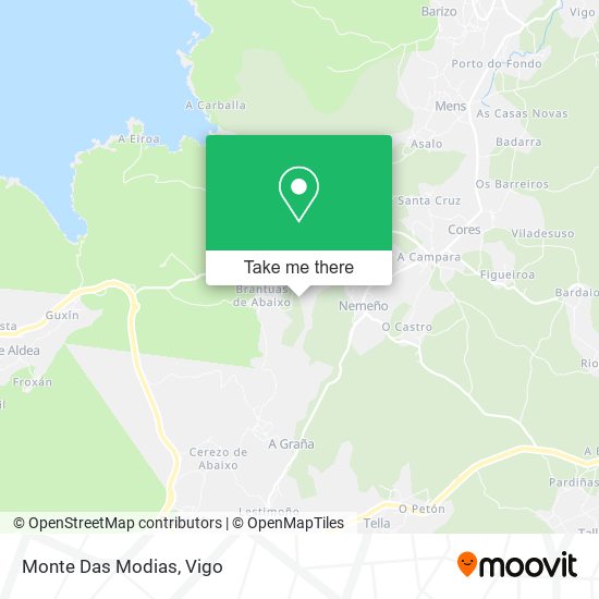 Monte Das Modias map