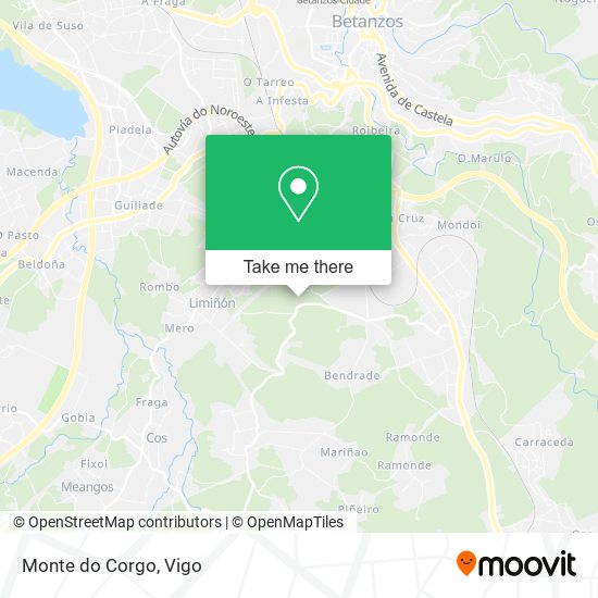 mapa Monte do Corgo