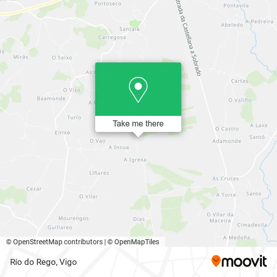 mapa Río do Rego