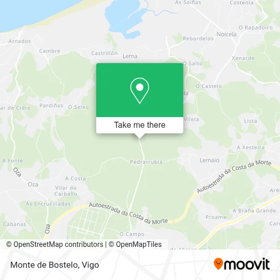 Monte de Bostelo map