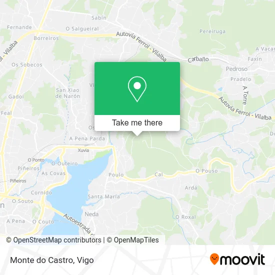 Monte do Castro map