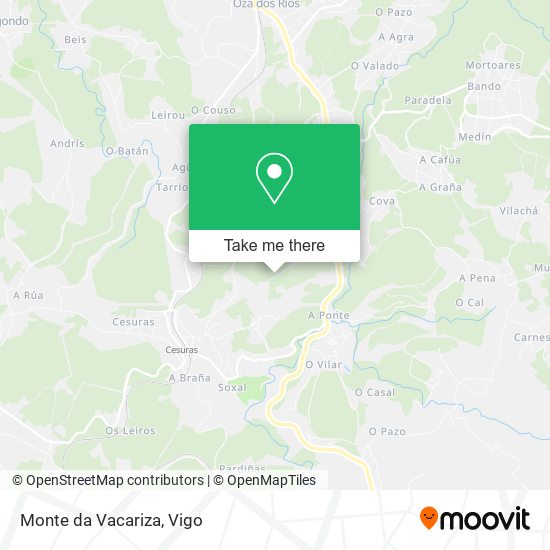 mapa Monte da Vacariza