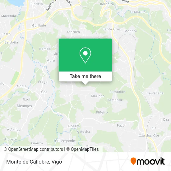 Monte de Callobre map