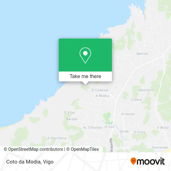 Coto da Modia map