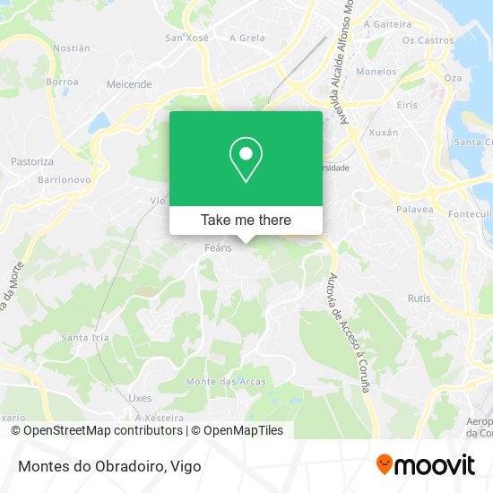 Montes do Obradoiro map