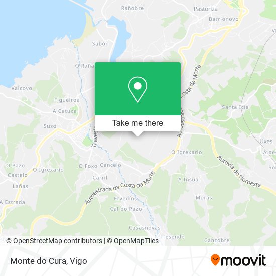 mapa Monte do Cura