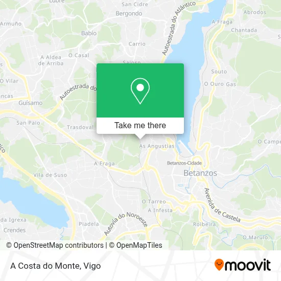 A Costa do Monte map