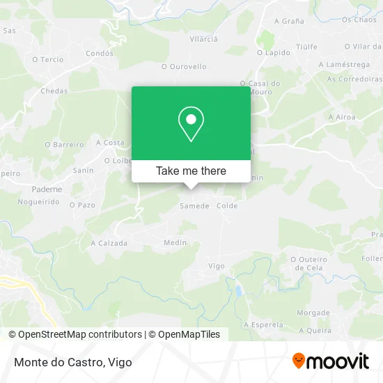 Monte do Castro map