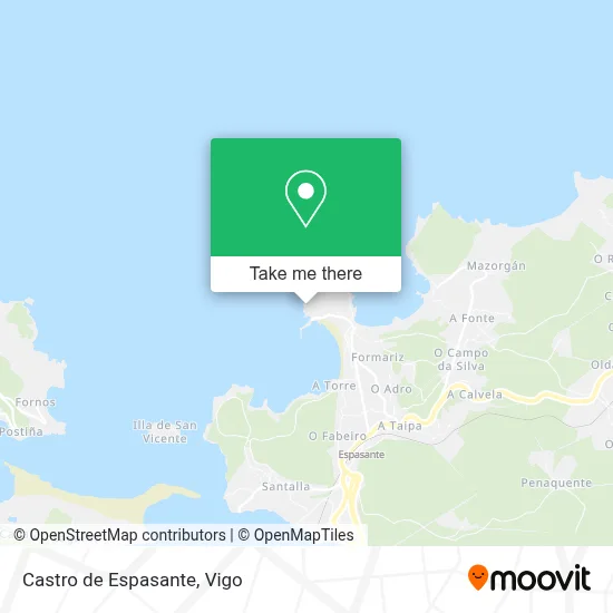 Castro de Espasante map