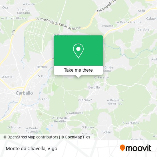 mapa Monte da Chavella