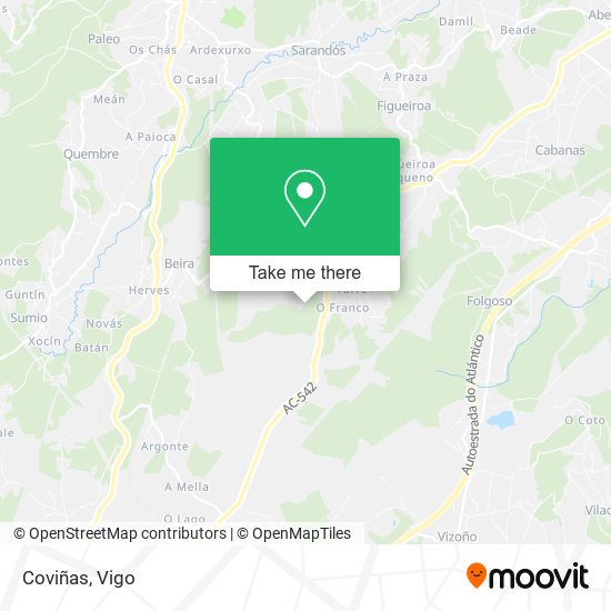 Coviñas map