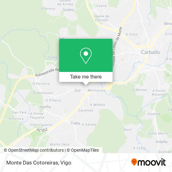 Monte Das Cotoreiras map