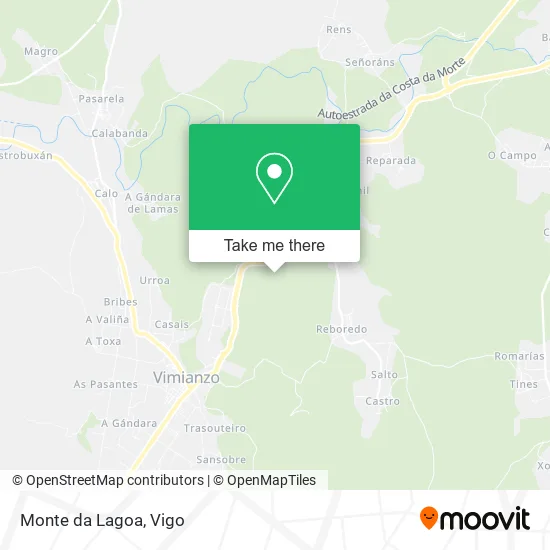 mapa Monte da Lagoa
