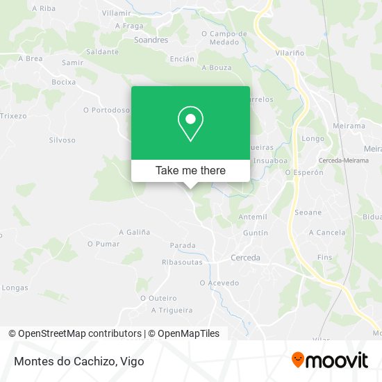 Montes do Cachizo map