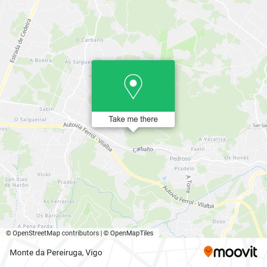 mapa Monte da Pereiruga