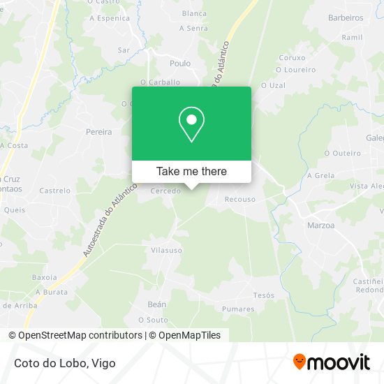 Coto do Lobo map