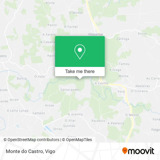 Monte do Castro map