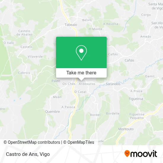 Castro de Ans map