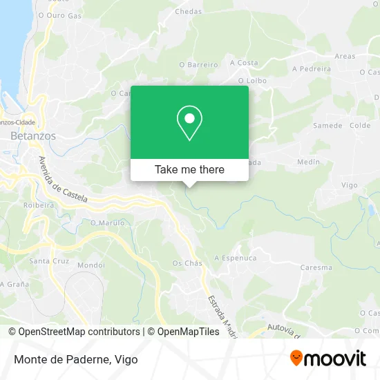 Monte de Paderne map