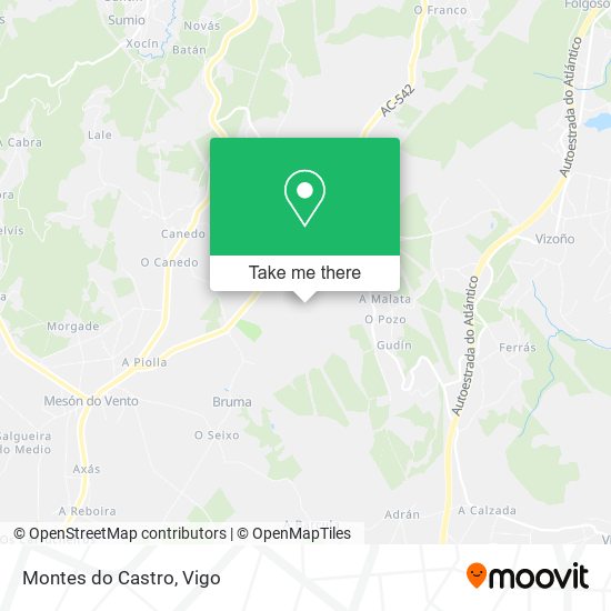 Montes do Castro map