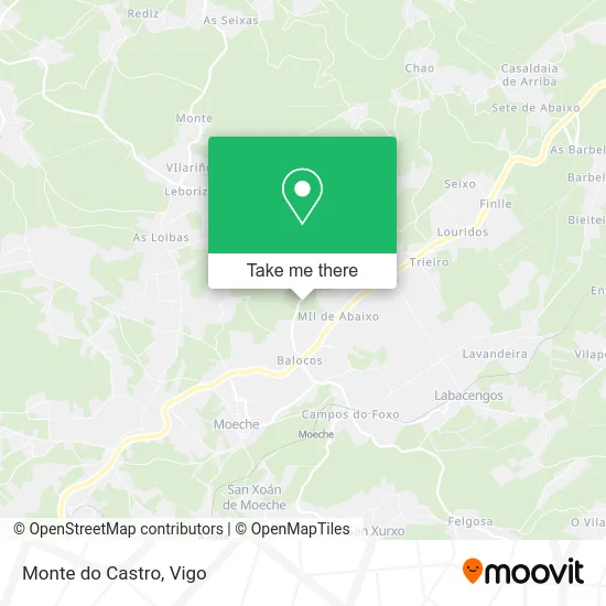 Monte do Castro map