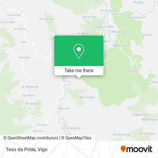 Teso da Prida map