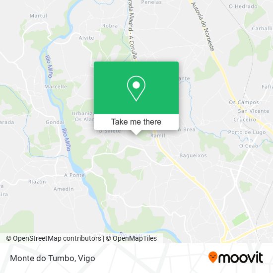 Monte do Tumbo map