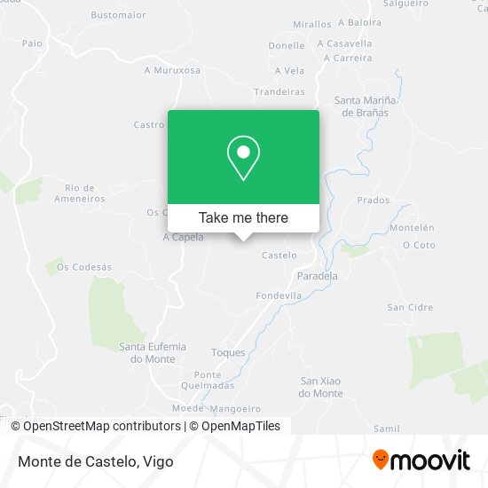 Monte de Castelo map