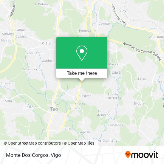 mapa Monte Dos Corgos