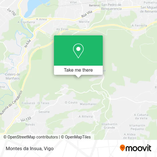 Montes da Insua map