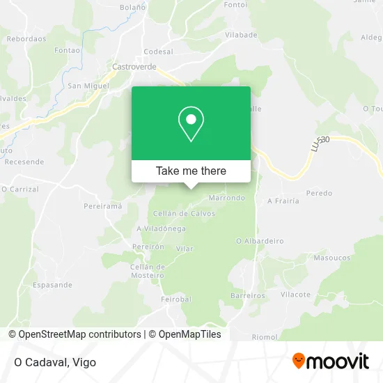 O Cadaval map