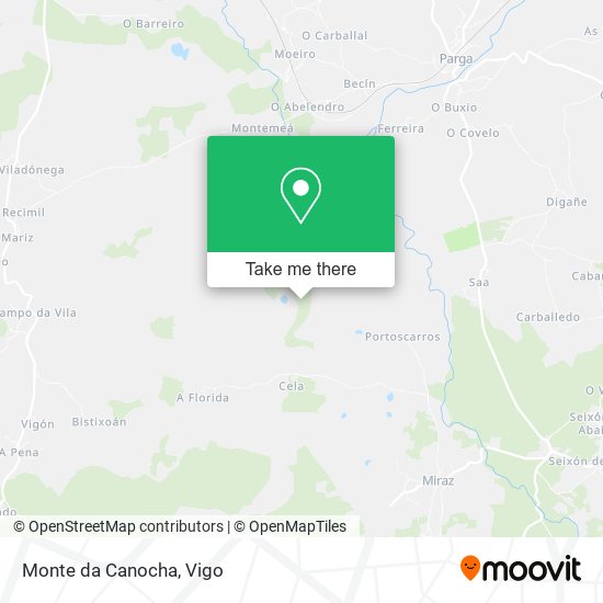 Monte da Canocha map