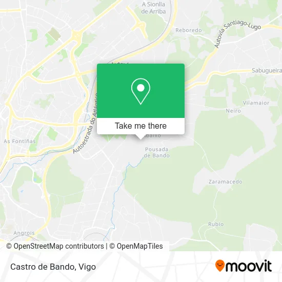 Castro de Bando map