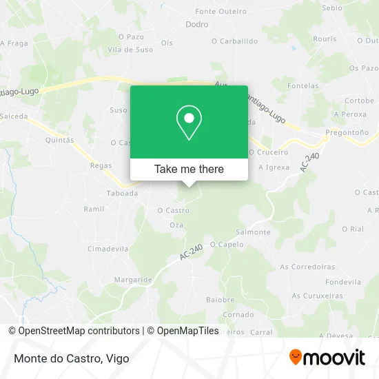 Monte do Castro map