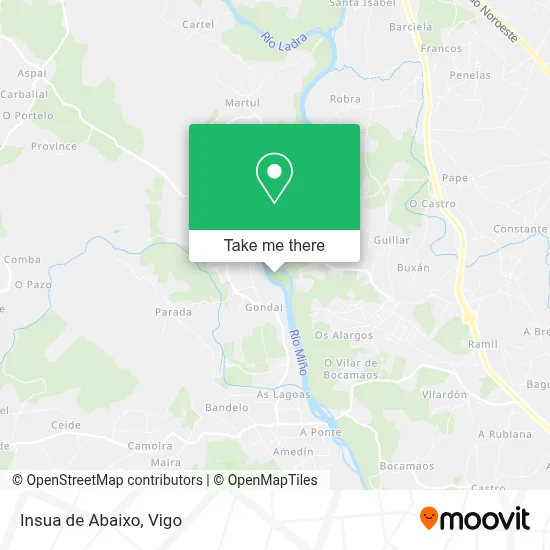 Insua de Abaixo map