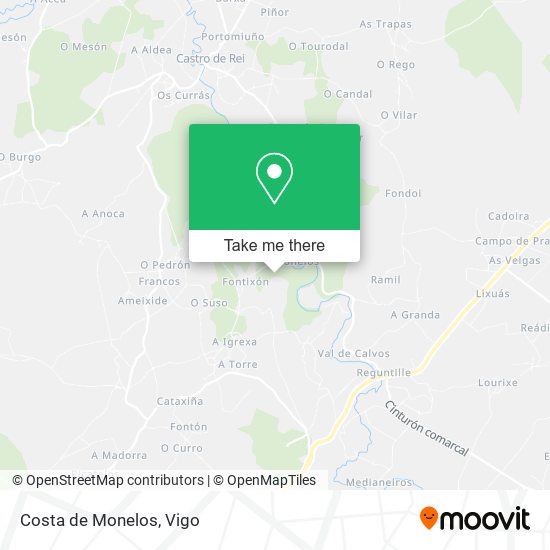 Costa de Monelos map