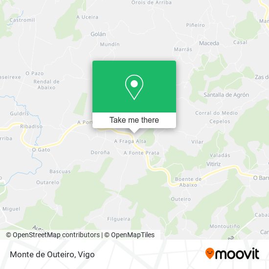 mapa Monte de Outeiro