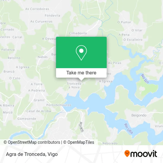 Agra de Tronceda map