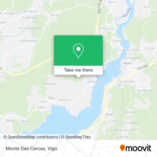 Monte Das Cercas map