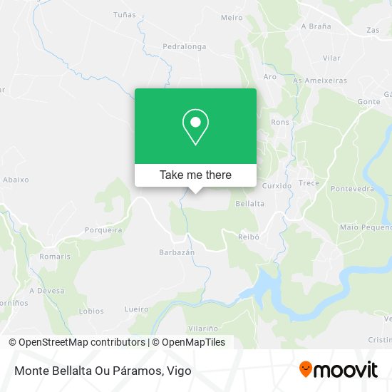 Monte Bellalta Ou Páramos map