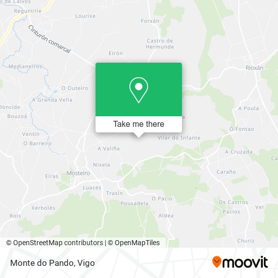 Monte do Pando map