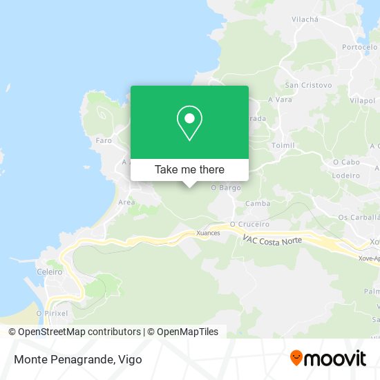 mapa Monte Penagrande