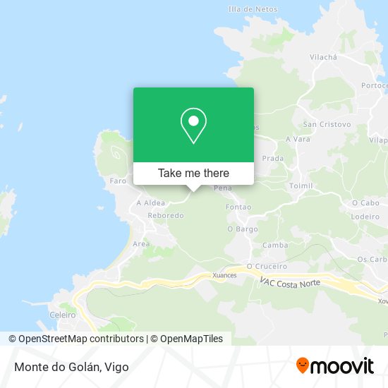 mapa Monte do Golán