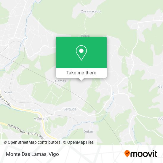 mapa Monte Das Lamas